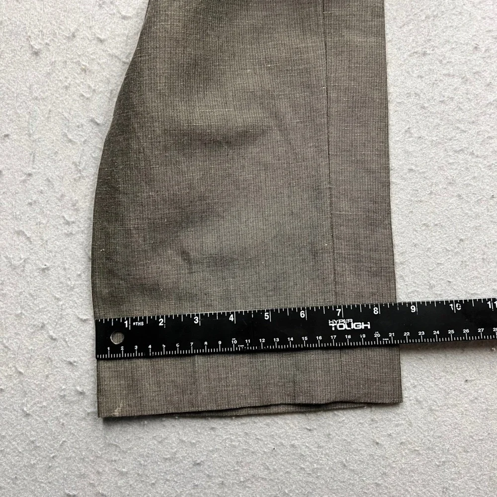 Vintage Banana Republic Heritage Mens Wool Linen Blend Dress Pants Brown 34x30